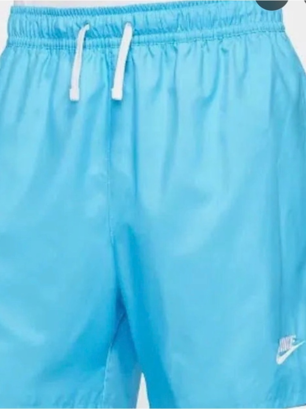 Nike Sky Blue Athletic Shorts with White Trim